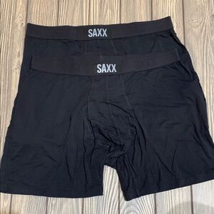 SAXX Men's Ultra Super Soft Black Boxer Briefs 2 Pairs Size L